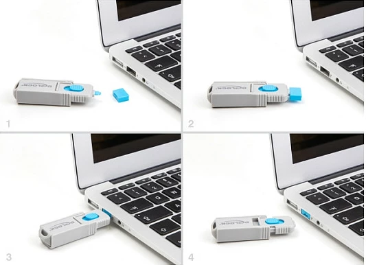 Bllokues porte USB-A DeLOCK, set 10 copë, blu
