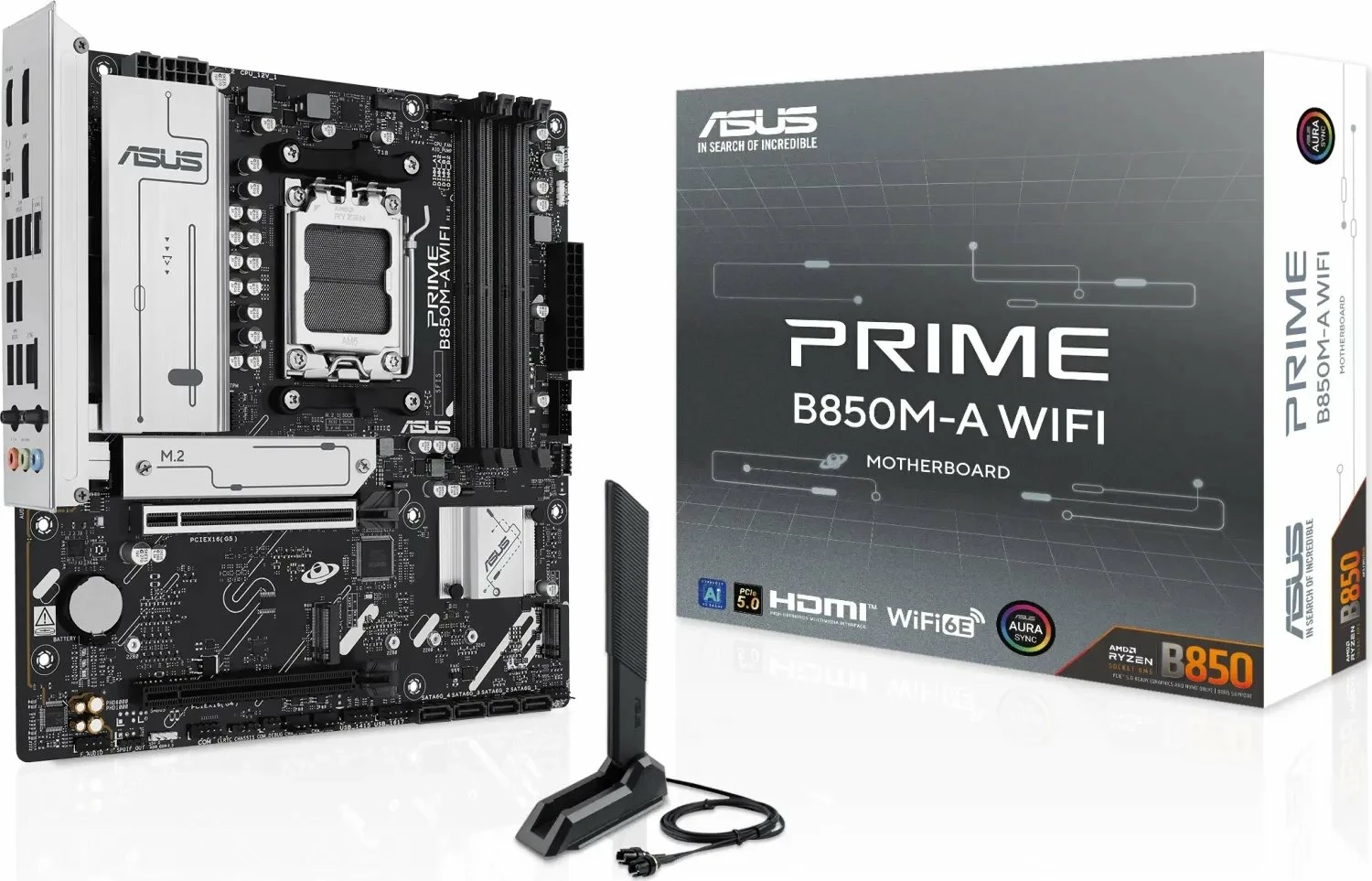 Pllakë amë Asus PRIME B850M-A WIFI AM5, Micro ATX, DDR5 deri 256GB, Wi‑Fi 6E