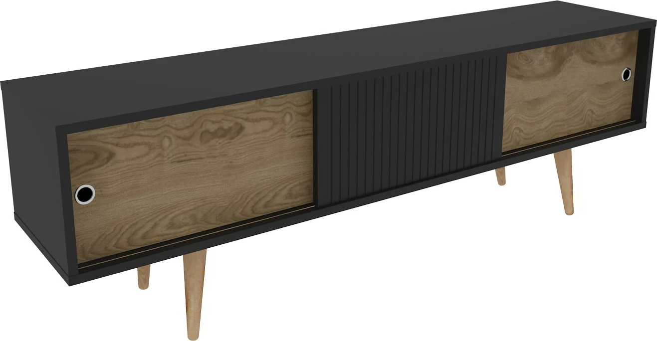 Komodë TV Skye Decor, ngjyrë antracit-dru lisi