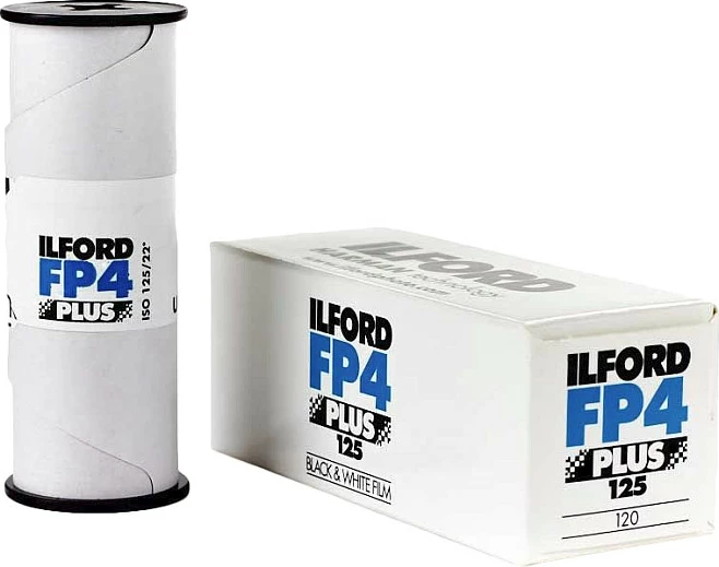 Film fotografik Ilford FP4 Plus 125, 120, bardh e zi