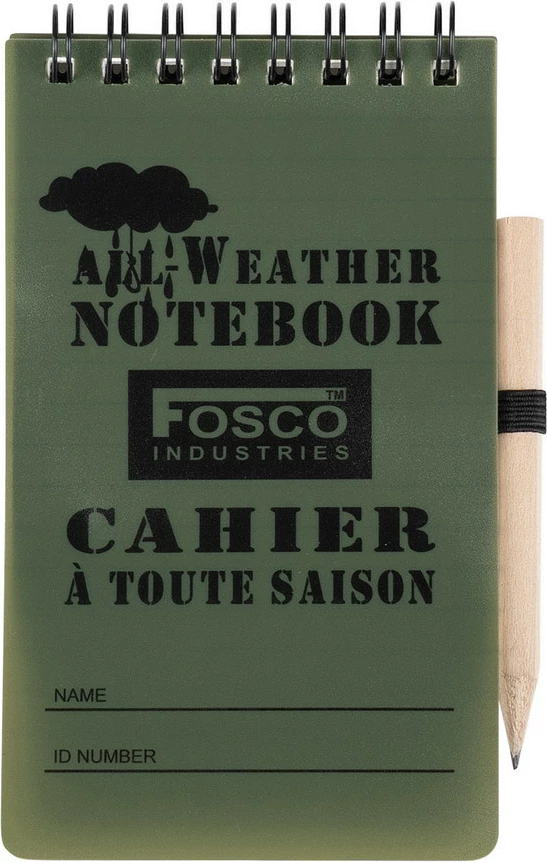 Fletore Fosco Industries Notebook waterproof small with pencil