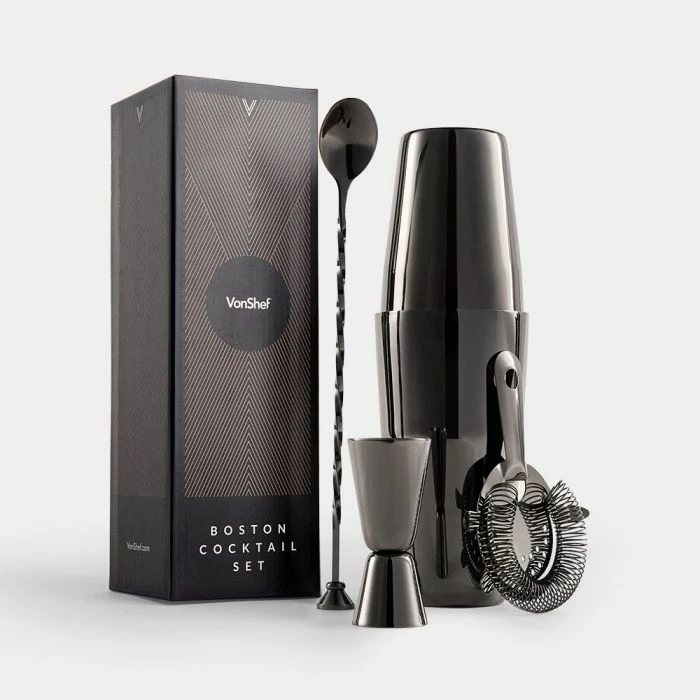 Set koktejli Boston VonShef Graphite 1000250 800 ml inox, grafit, set 5 pjesë