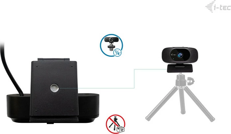 Webkamerë I-Tec SOLOMON 300, 4K UHD 8.29MP, 92° FOV, USB, me shutter privatësie, e zezë