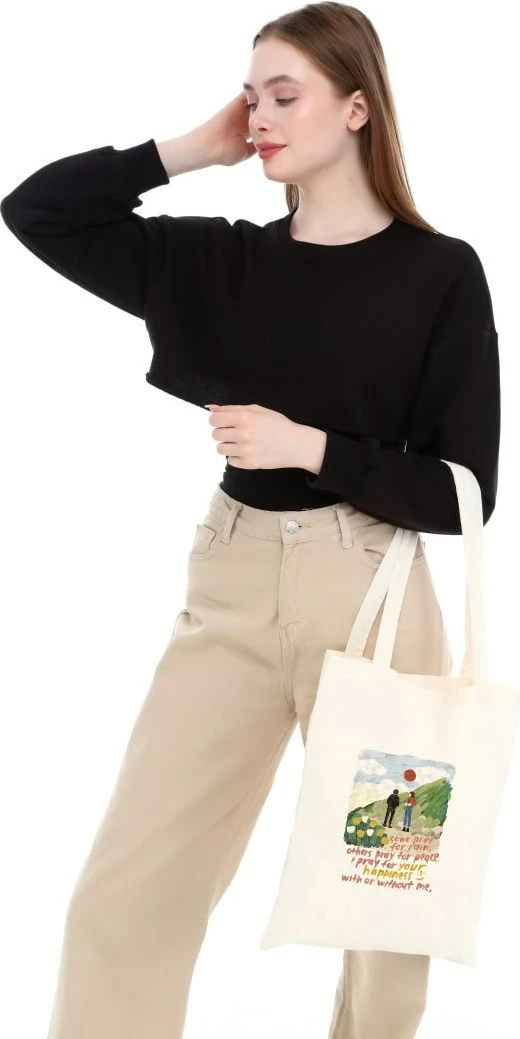 Torbë Tote Zoozie Bags, krem, 0374