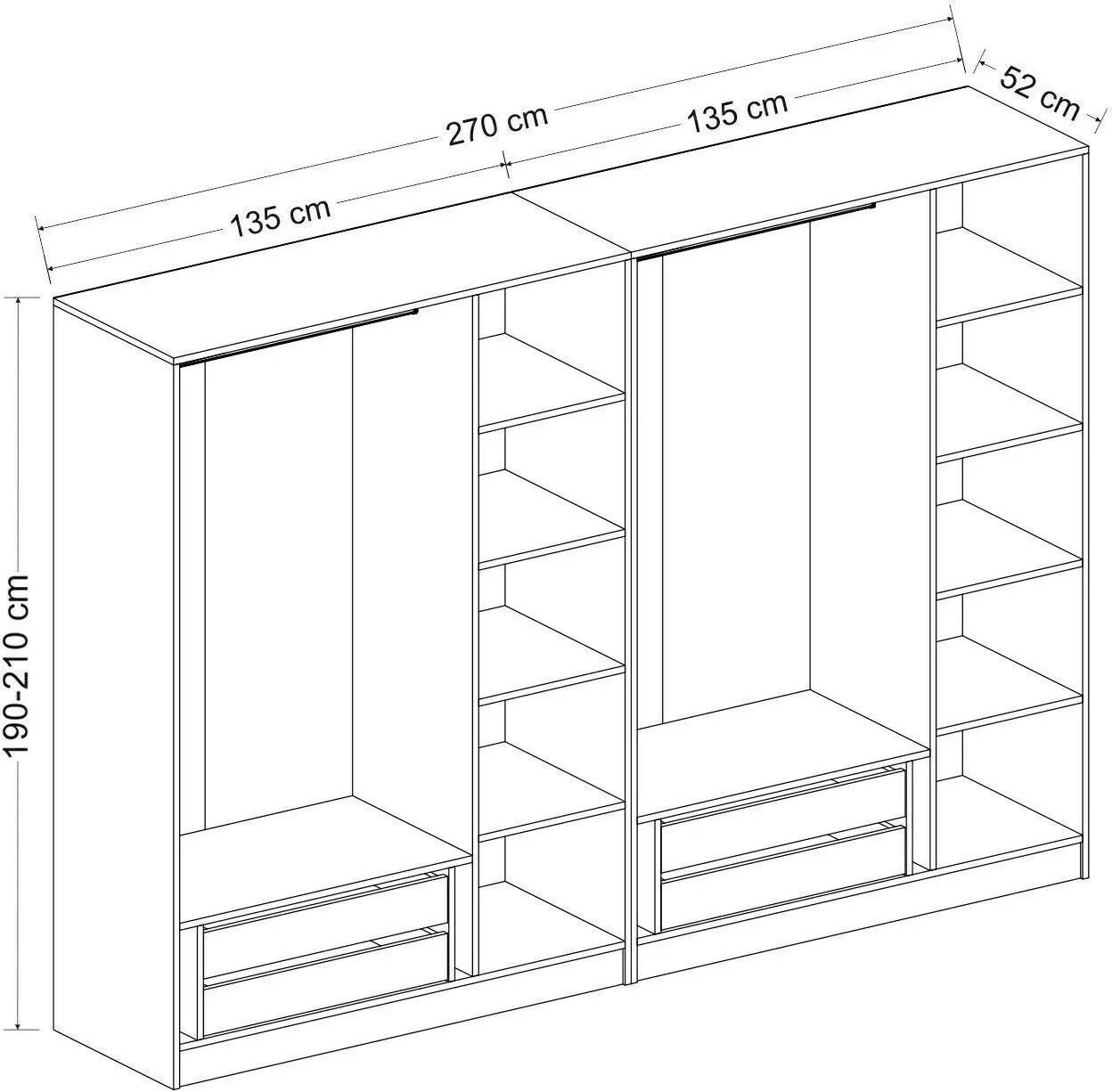 Dollap Skye Decor, ngjyrë antracit, Kale - 4950