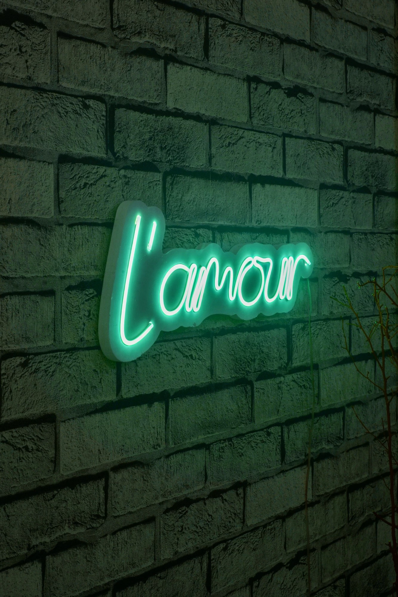 Dritë dekorative LED plastike, L'amour, ngjyrë kaltër