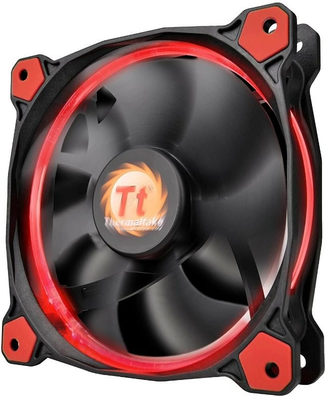 Ventilator kase Thermaltake Riing 12 LED, 120mm, 1500 RPM, i kuq
