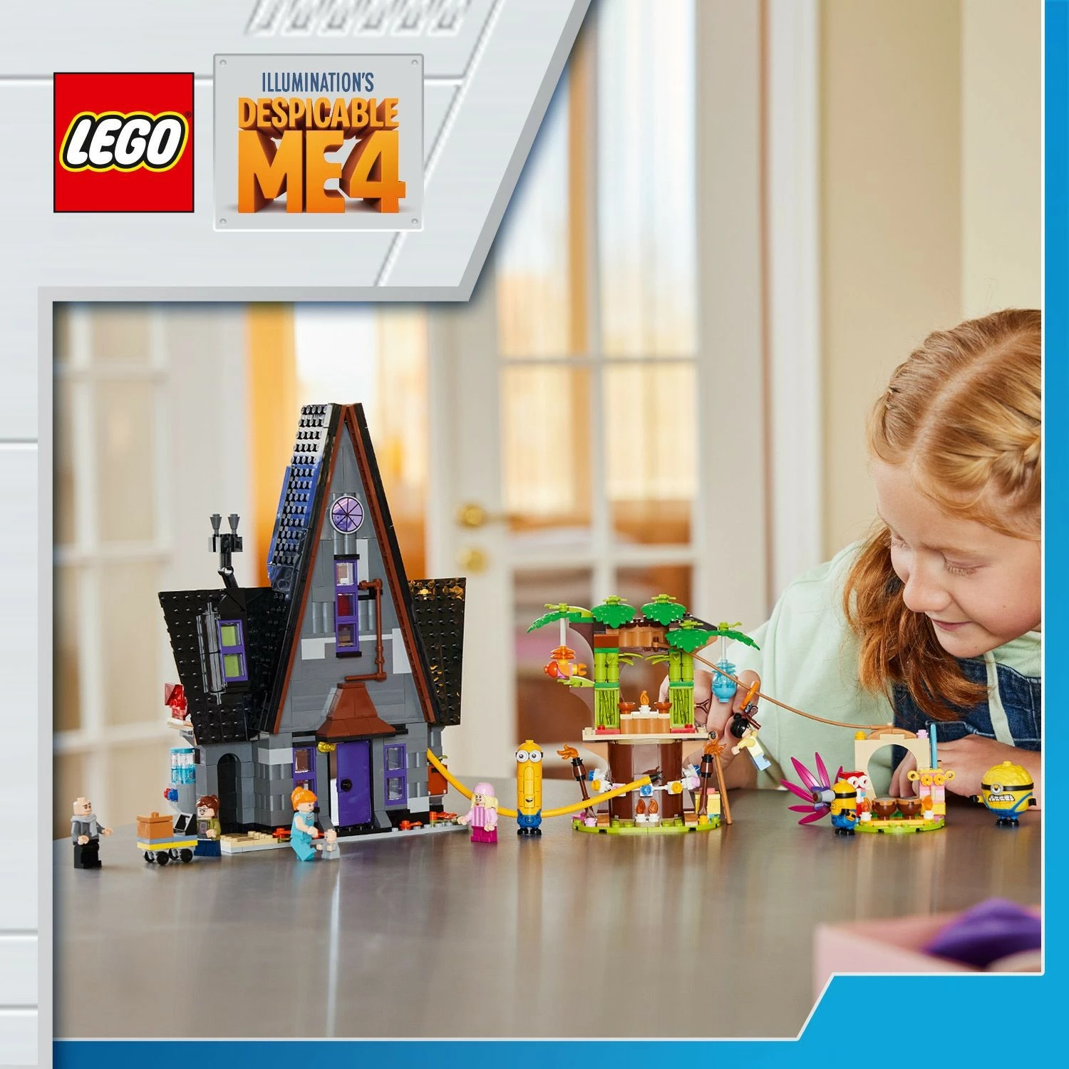 Set ndërtimi LEGO Minions dhe Shtëpia e Familjes së Gru-së, 868 pjesë, 1.31 kg