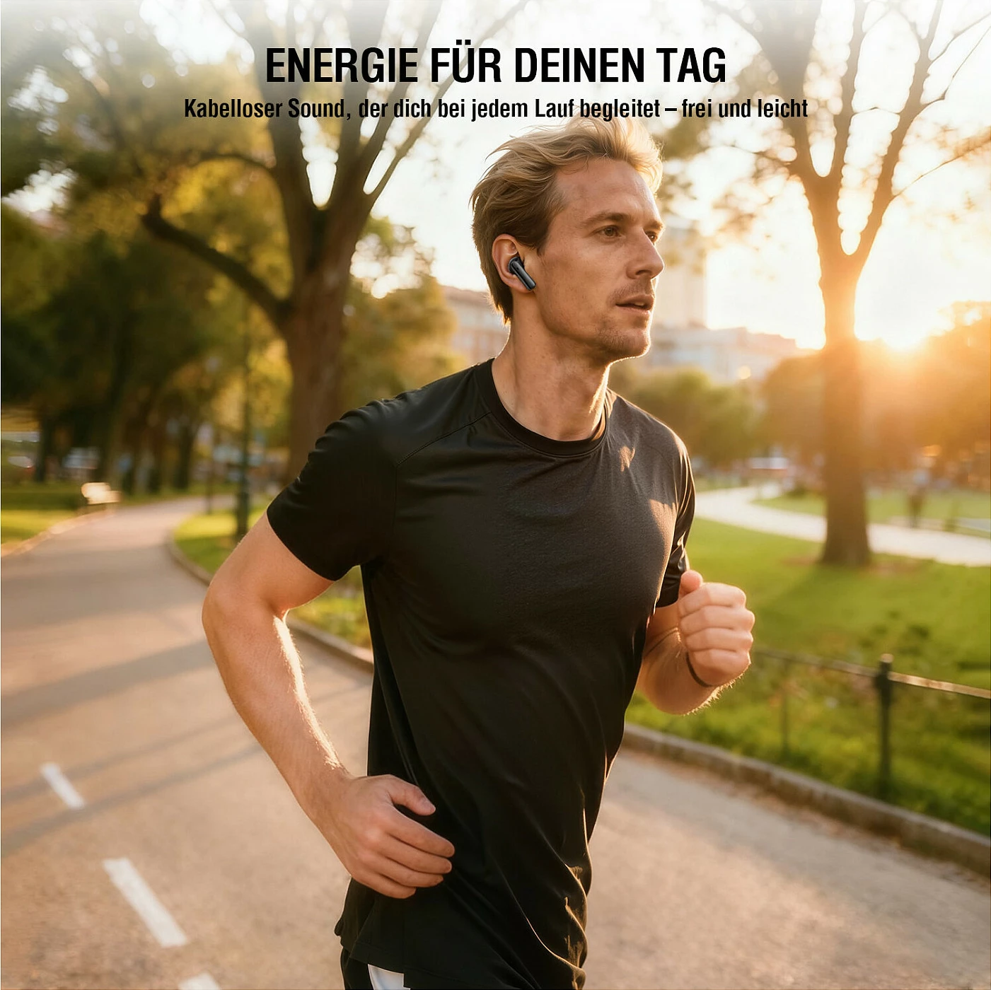 Kufje 4smarts SkyBuds Air, TWS Bluetooth 5.4, me kutizë karikimi wireless, të zeza