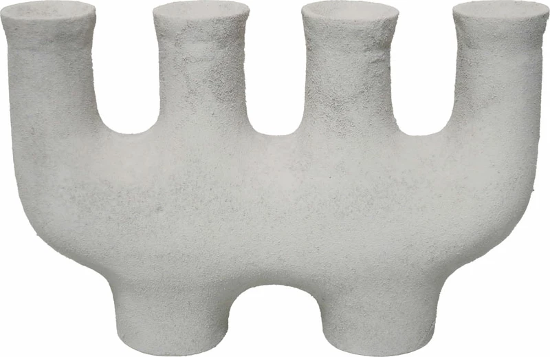 Mbajtës qirinjsh DANEET, alumin, i bardhë, 31x9x20cm