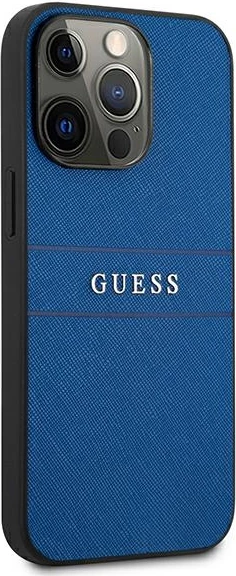 Mbështjellës Guess Saffiano Stripe për iPhone 13 Pro Max 6.7", Kaltër
