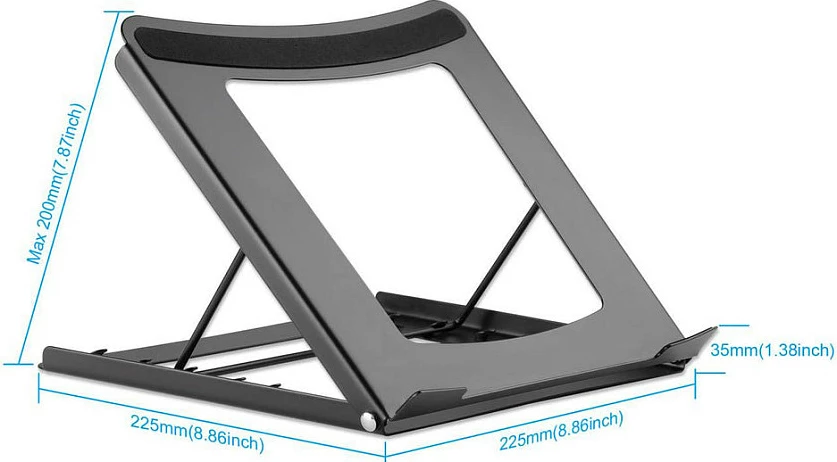 Qëndrim laptopi MANHATTAN, 5 nivele, 10-15.6 inç, zi