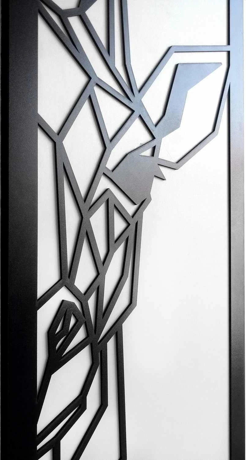 Pikturë dekorative me kornizë MDF Wallity, Aroha, e zezë dhe e bardhë, 35x68cm