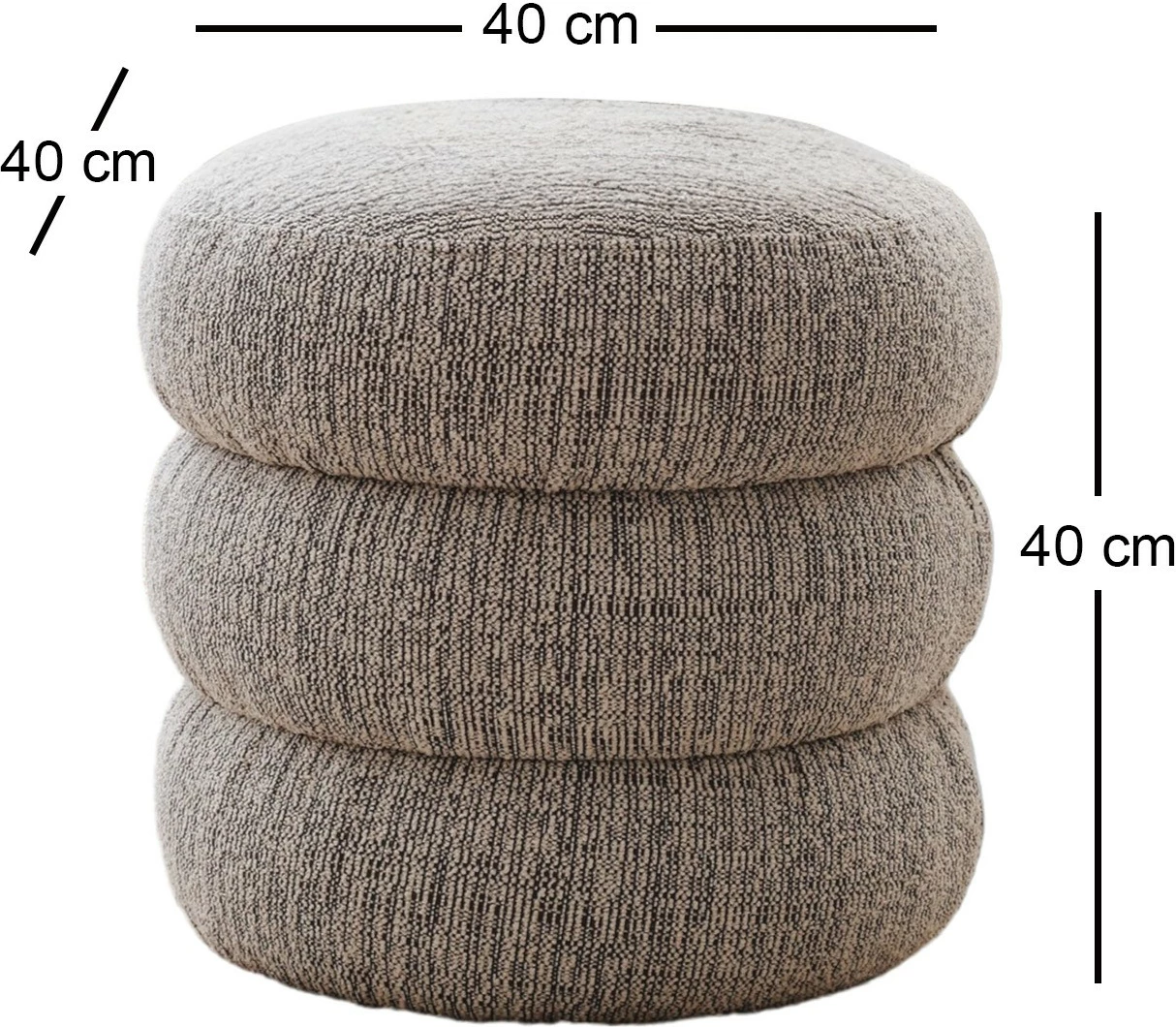 Puf Atelier del Sofa, Boum, ngjyrë gri