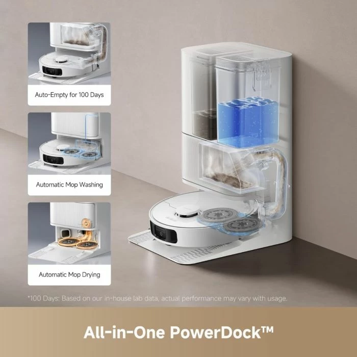 Fshesë robotike me mop DREAME D20 Ultra RLD31SE 13000Pa, stacion PowerDock, e bardhë