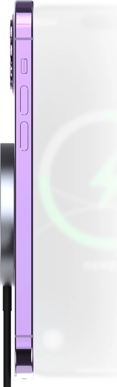 Karikues pa kabllo magnetik Dudao A12XS 15W, MagSafe kompatibil, me kabllo USB-C, zi