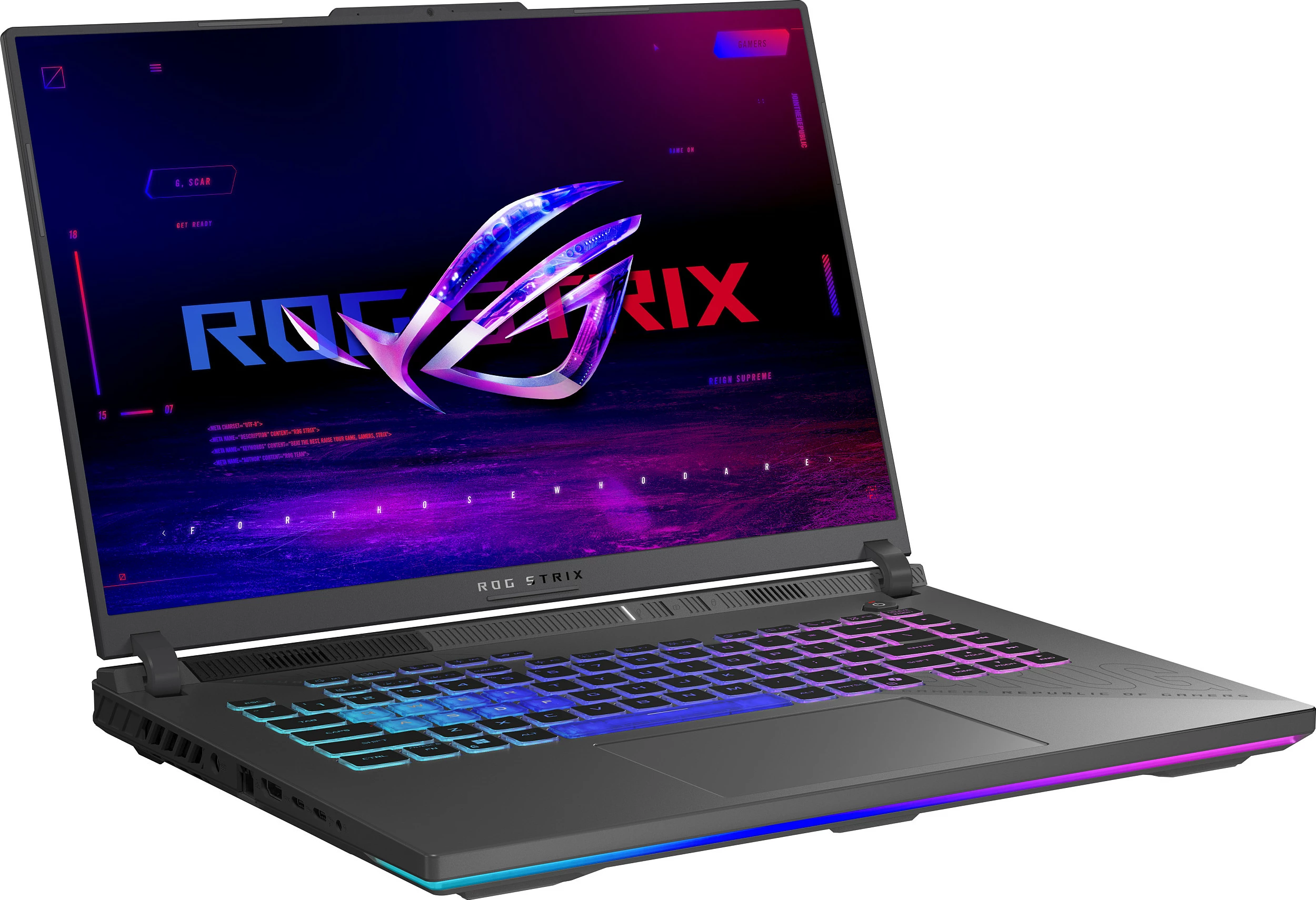 Laptop gaming ASUS ROG Strix G16 G614PR-RV003W, Ryzen 9 8940HX, RTX 5070 Ti 12GB, 32GB RAM, 1TB SSD, 16" 1920x1200, Eclipse Gray