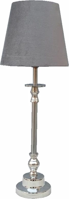 Lampë tavoline HELGE, alumin, kadife gri, 11x11x51 cm