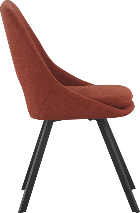 Karrige Initiate, set prej 2 copash, material stof terrakote, këmbë metalike të zeza, 48x57x85cm