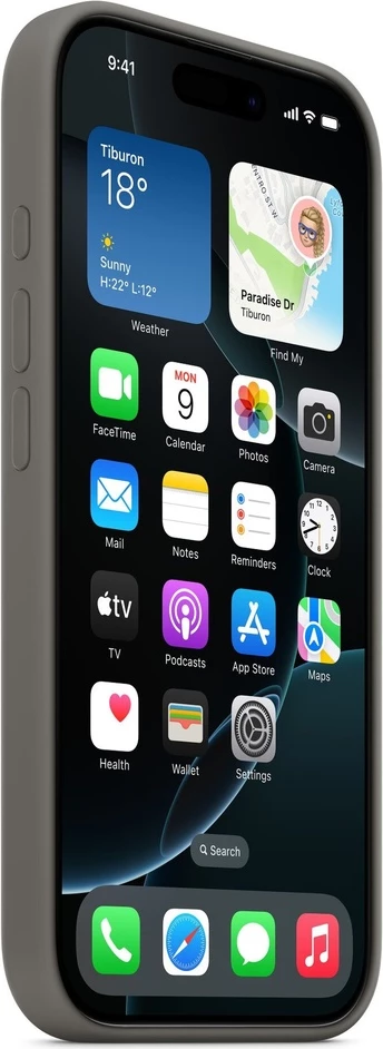 iPhone 16 Pro Silicone Case with MagSafe Stone Gray