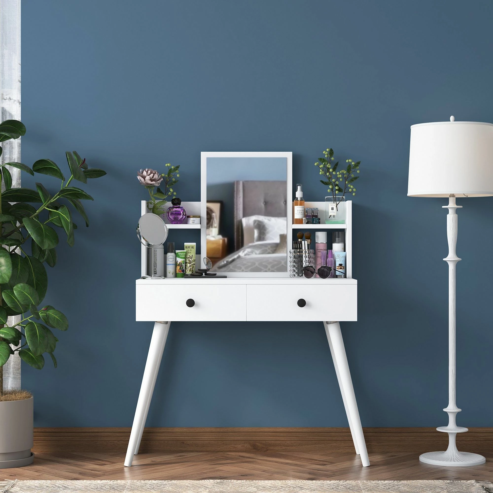 Tavolinë grimi Hanah Home, BJ102 - 2232, e bardhë