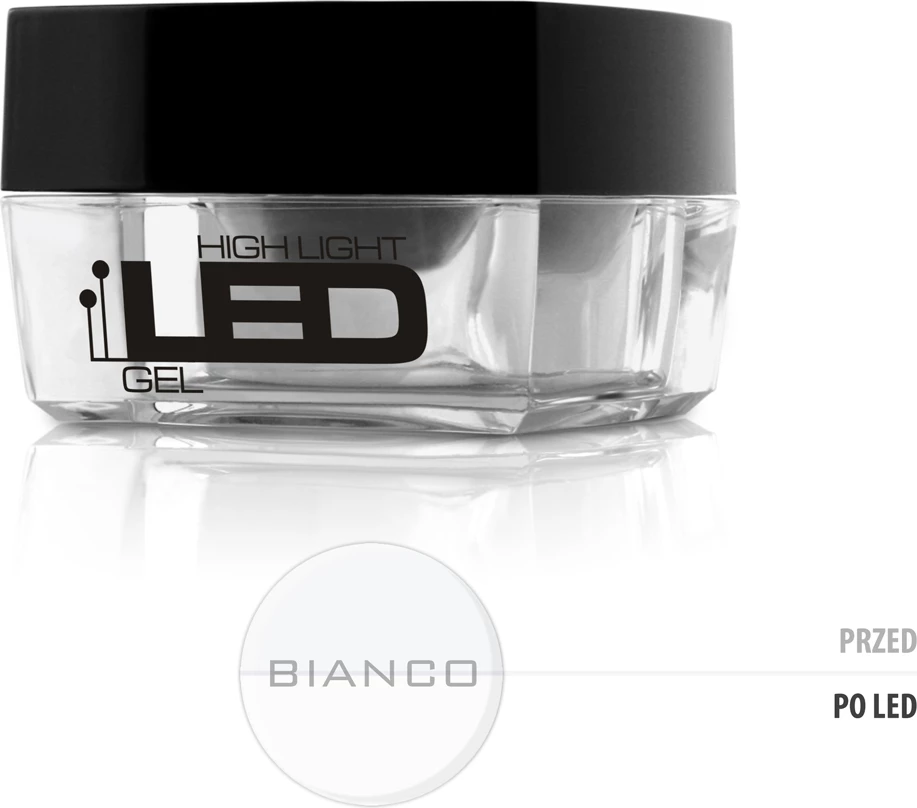 Xhel ndërtues për thonj Silcare High Light Led Gel Medium Consistency Single-Phase për femra Bianco 15g