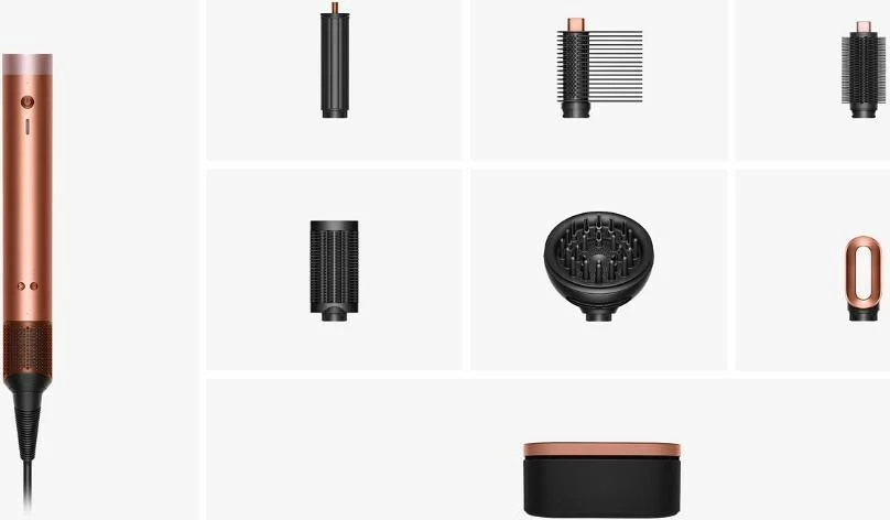 Suskaro-lokovkë Dyson Airwrap Co‑anda2x Curly+Coily, 1700W, 6 aksesorë, ngjyrë kafe