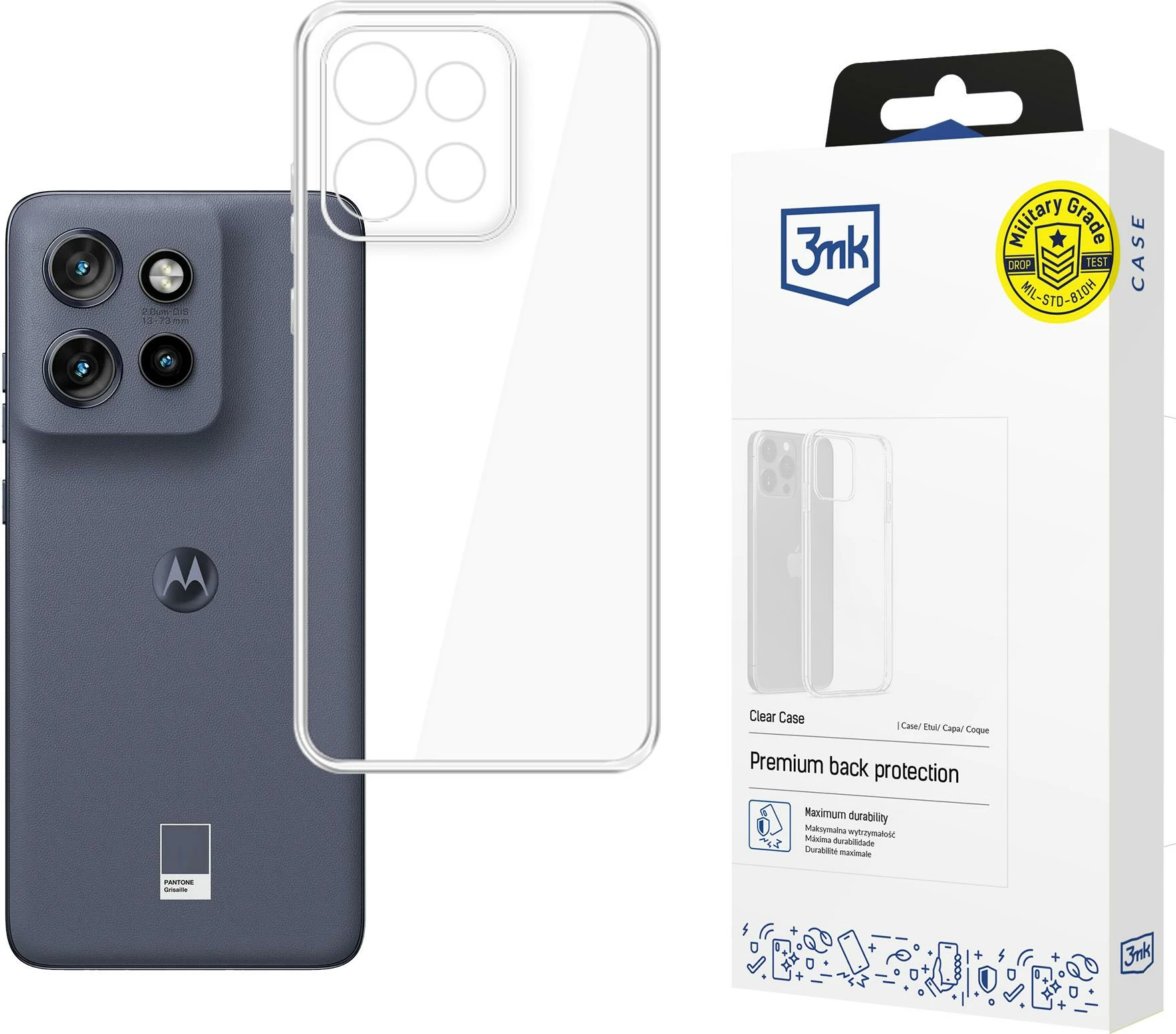 Mbështjellës 3mk Clear Case për Motorola Edge 50 Neo, Transparent