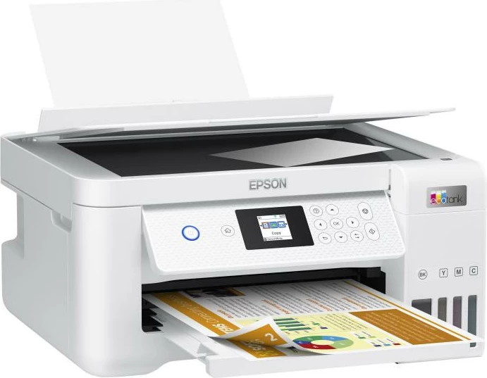 Printer multifunksional Epson EcoTank ET-2856 (C11CJ63406), Inkjet, Wi‑Fi/Wi‑Fi Direct, duplex, LCD 3.7 cm, Bardhë