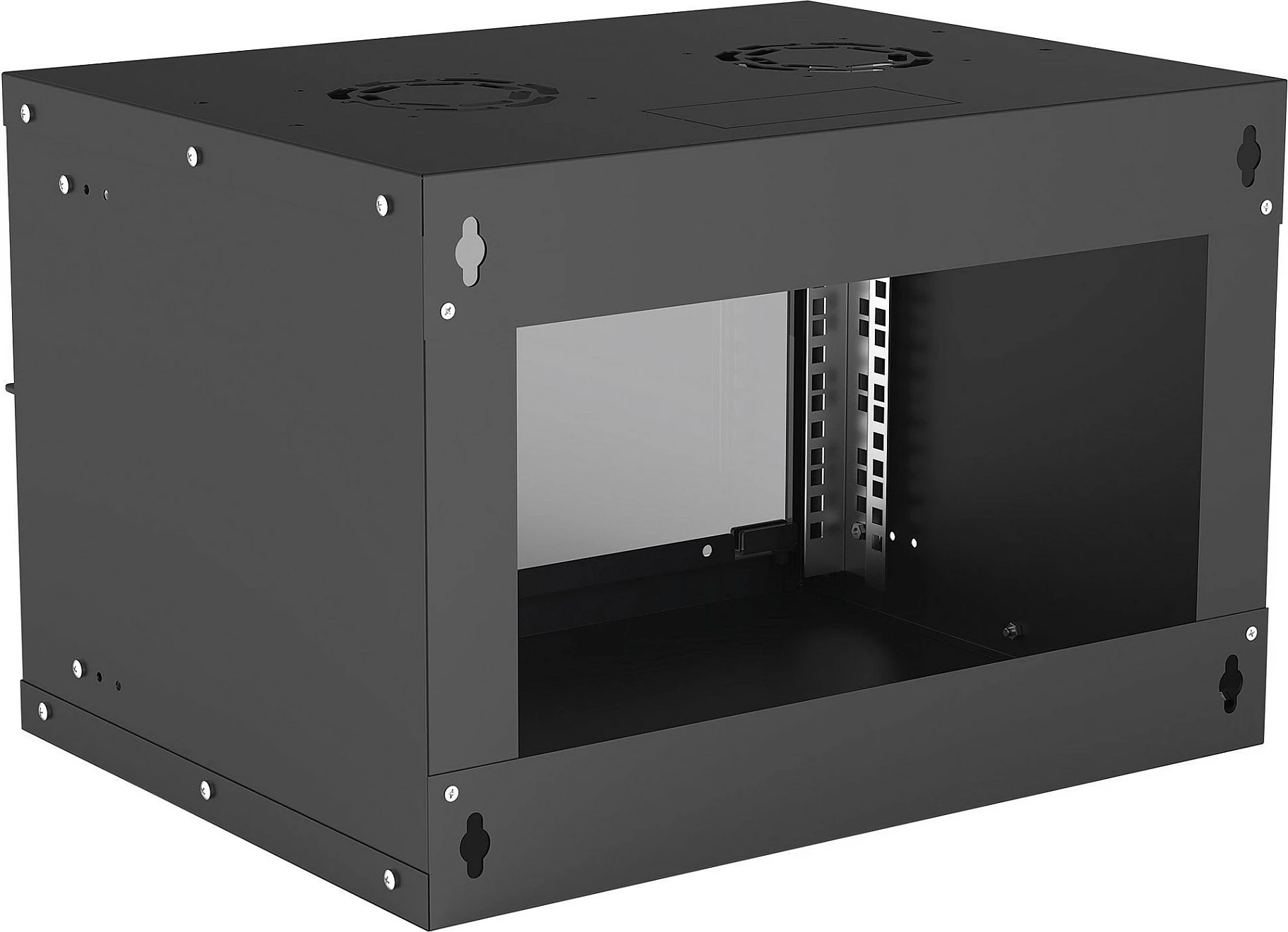 Kabinet rrjeti Intellinet 19" Wall Mount Basic, 6U, 400 mm thellësi, derë xhami, i zi