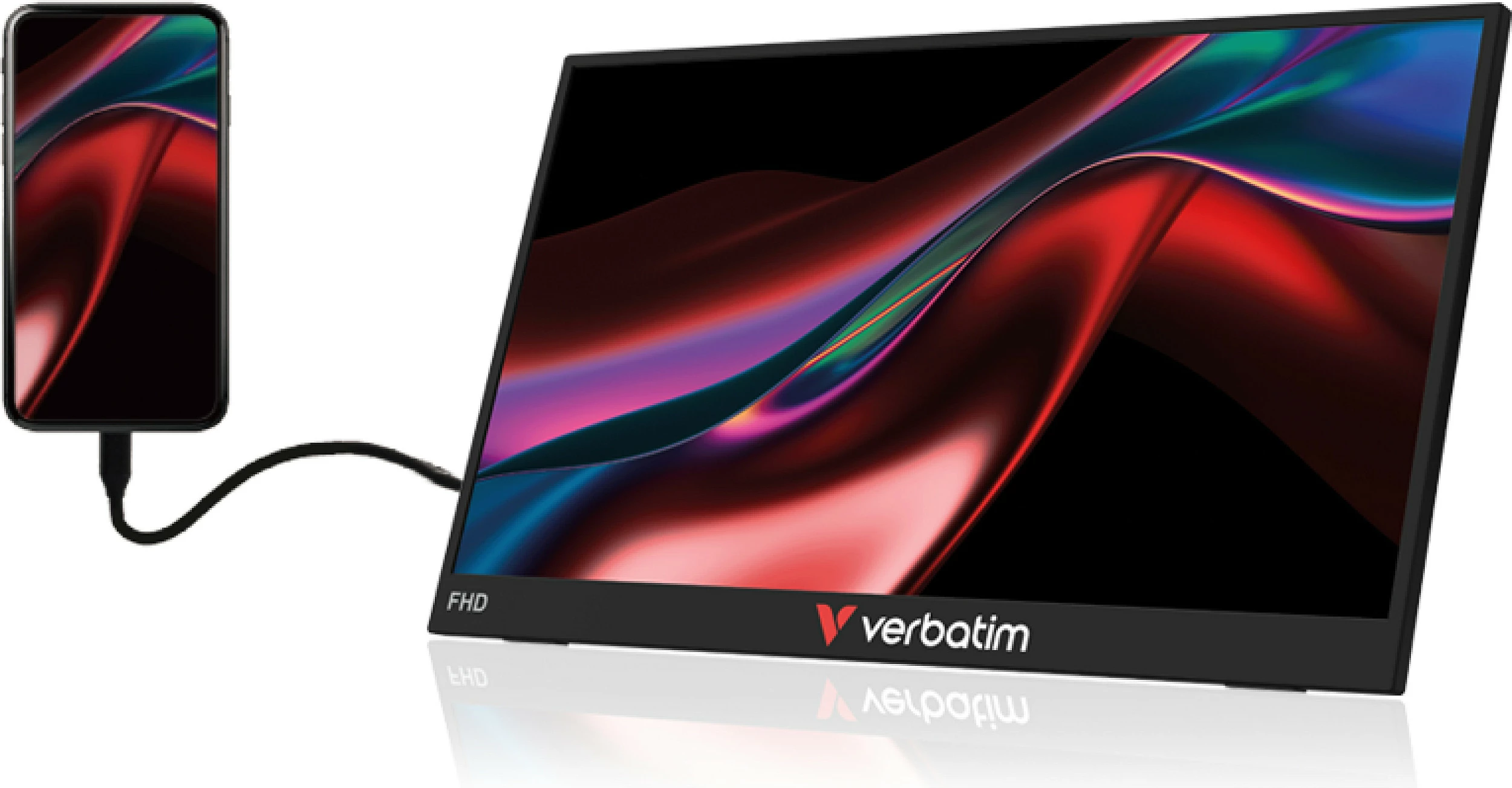 Monitor portativ Verbatim PM-15 LIGHT, 15.6", Full HD 1080p, HDR, FreeSync, i zi