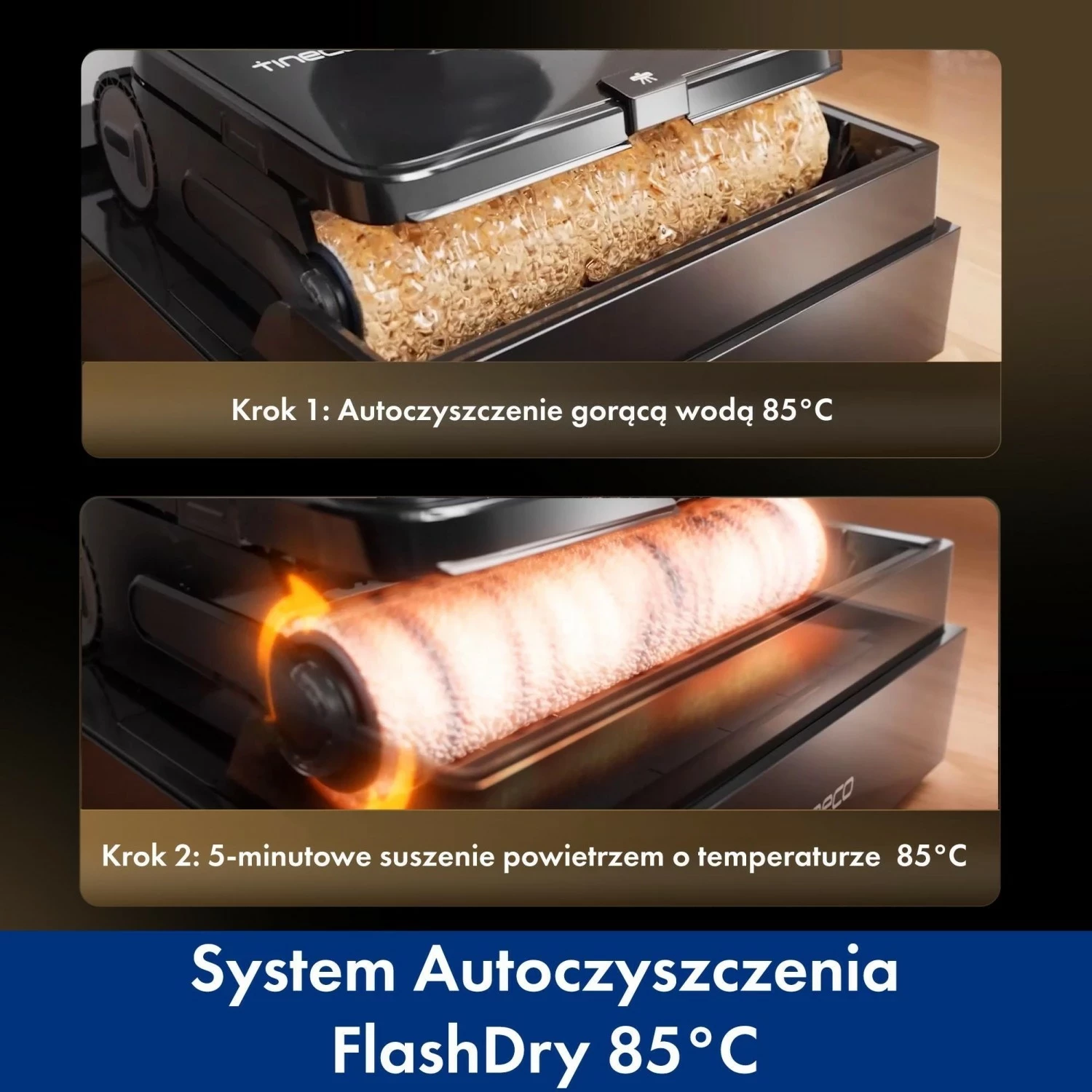 Kasë fshese Tineco Floor One S7 MAX Gold, pa kabllo, ngjyrë kafe