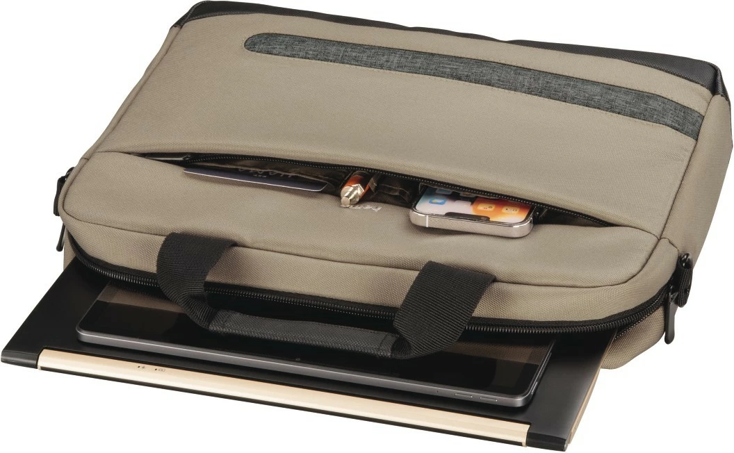 Çantë laptopi, Hama Terra 217234, 13.3", rPET, rrip shpatullash, bezhë