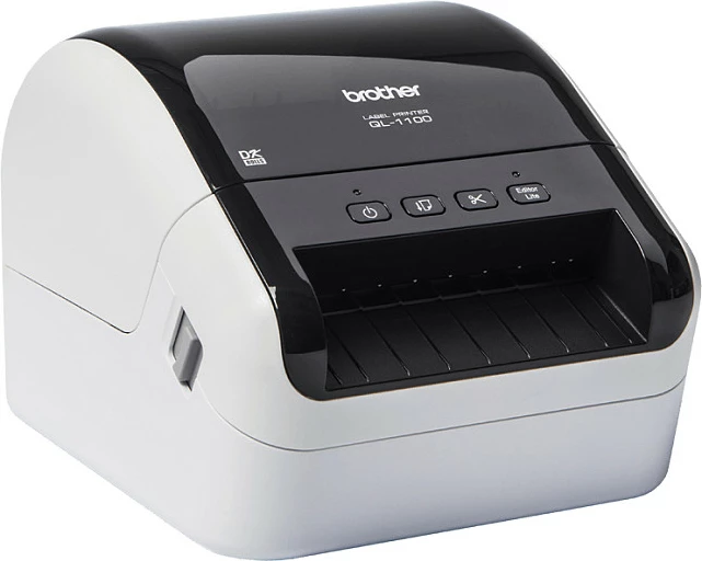 Printer etiketash Brother QL-1100C, termik direkt, 300x300 DPI, USB, 110 mm/s, zi/bardhë