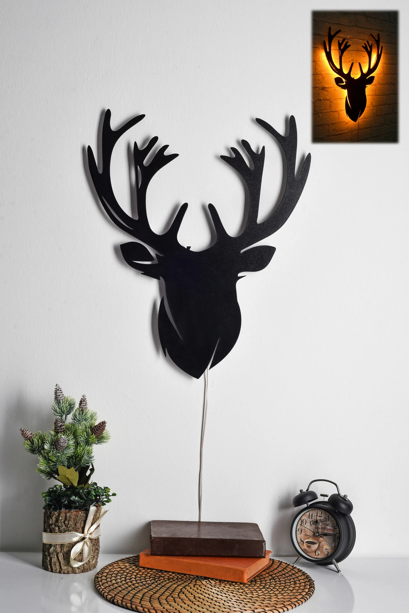 Dritë dekorative LED, formë dreri, ngjyrë e verdhë, Wallity Deer 2