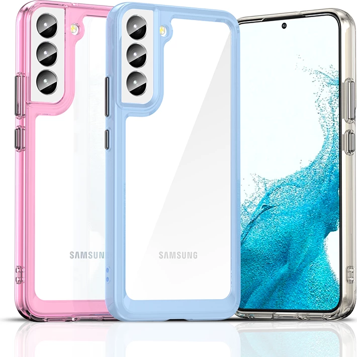 Mbështjellës Hurtel Outer Space Case për Samsung Galaxy S23+, kornizë xhel, kaltër