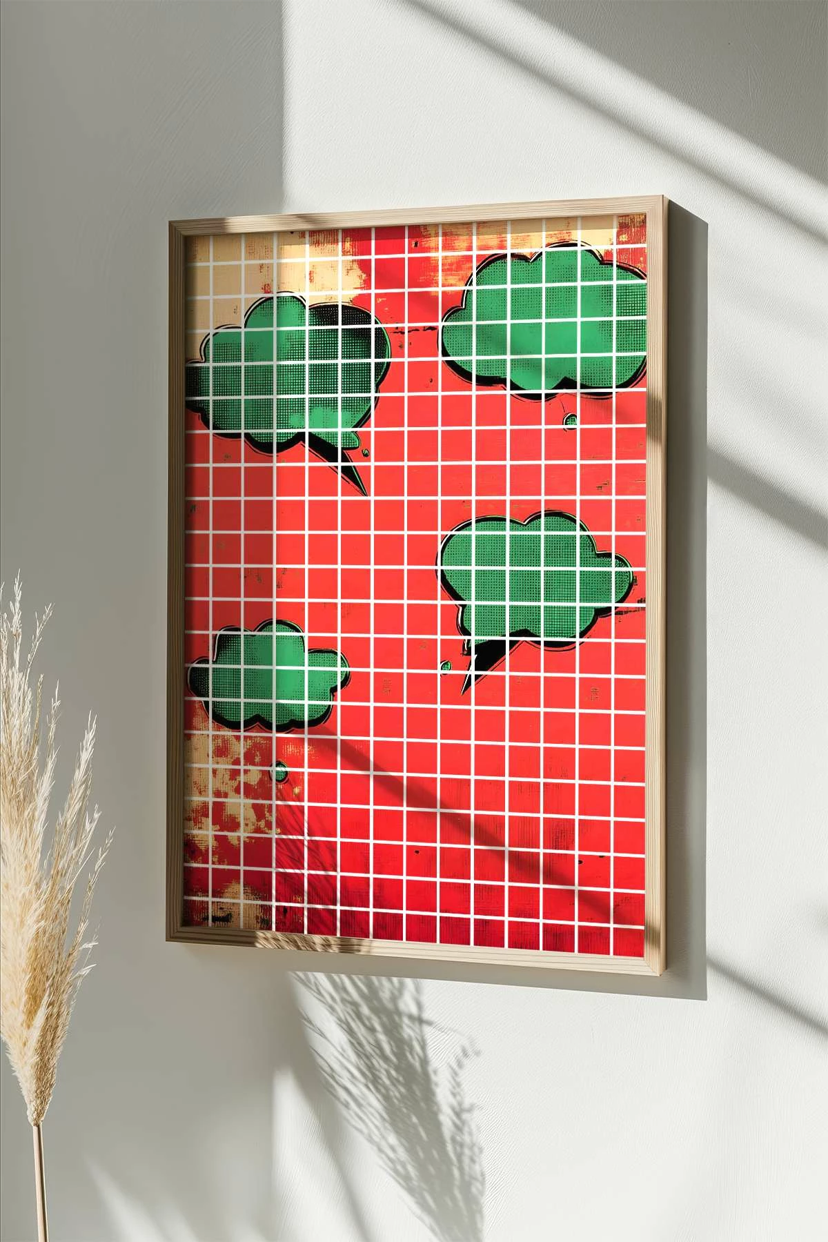 Pikturë dekorative me kornizë, Popkare26, shumëngjyrëshe, Wallity, 33x48cm