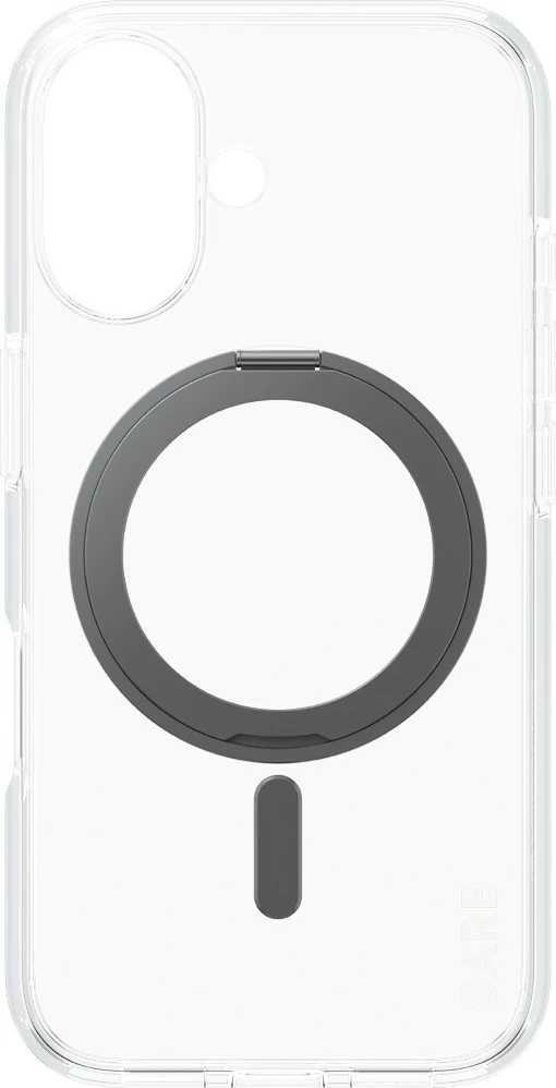 Mbështjellës PanzerGlass CARE Case, iPhone 16, MagSAFE, Kickstand, transparent