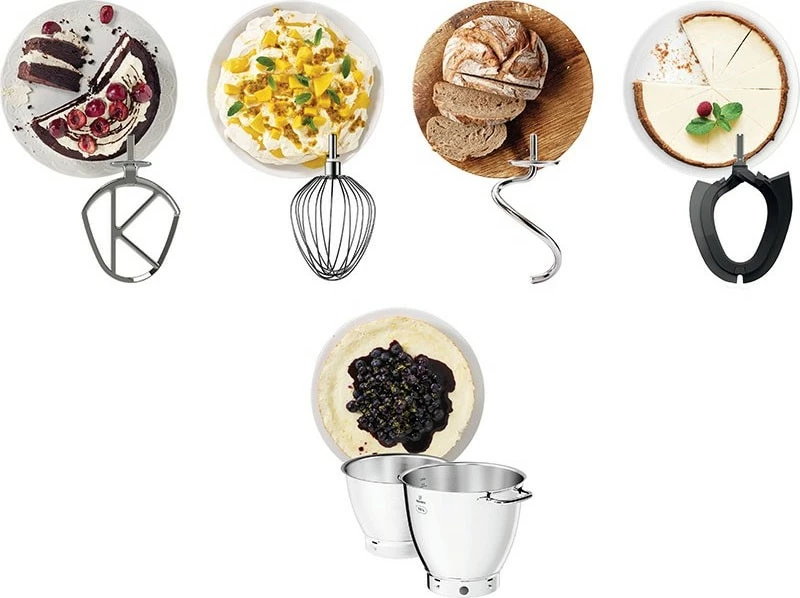 Mikser qëndror Kenwood Titanium Chef Patissier XL, 1400W, 6.7L, argjend