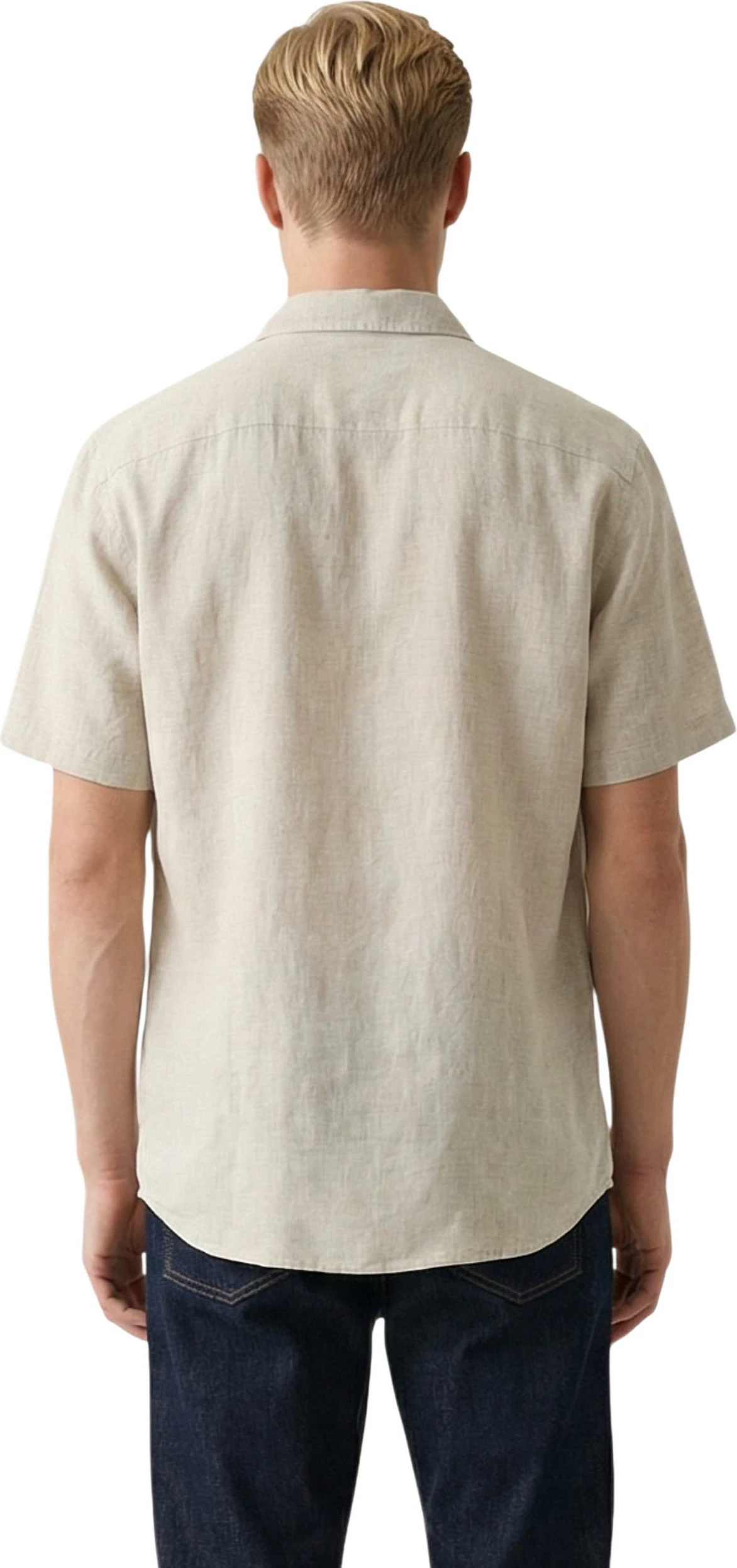 Këmishë me mëngë të shkurta për meshkuj Gianni Lupo GL7658S-S26, bezhë [Madhësia: XXXL]