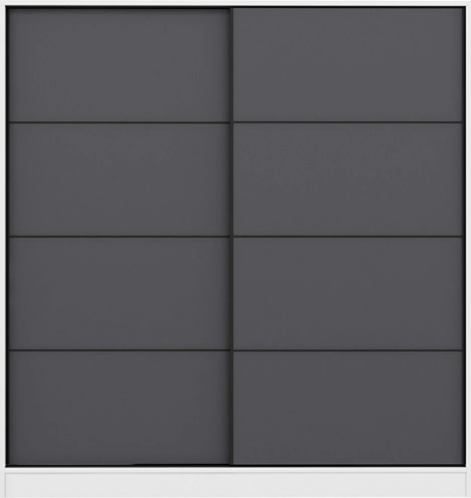 Dollap rrobash Skye Decor, ngjyrë e bardhë dhe antracit, Kale - 3963