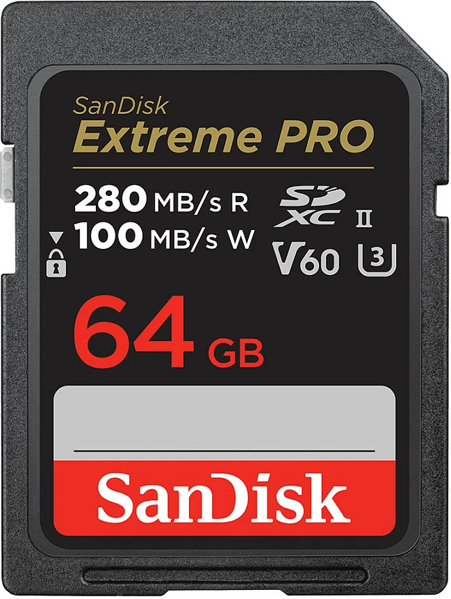 Kartelë memorie Sandisk Extreme PRO SDSDXEP-064G-GN4IN 64GB SDXC Class 10 UHS-II e zezë