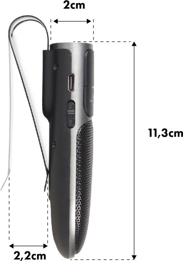 Set hands-free Bluetooth Audiocore AC480, BT 5.0 A2DP, altoparlant 2W, bateri 800 mAh, i zi