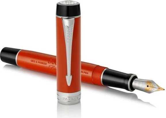 Stilograf PARKER Duofold, medium, e kuqe