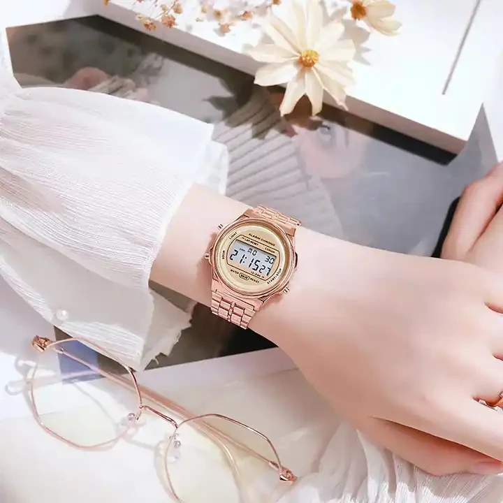 Orë dore digjitale unisex 2519, rosegold