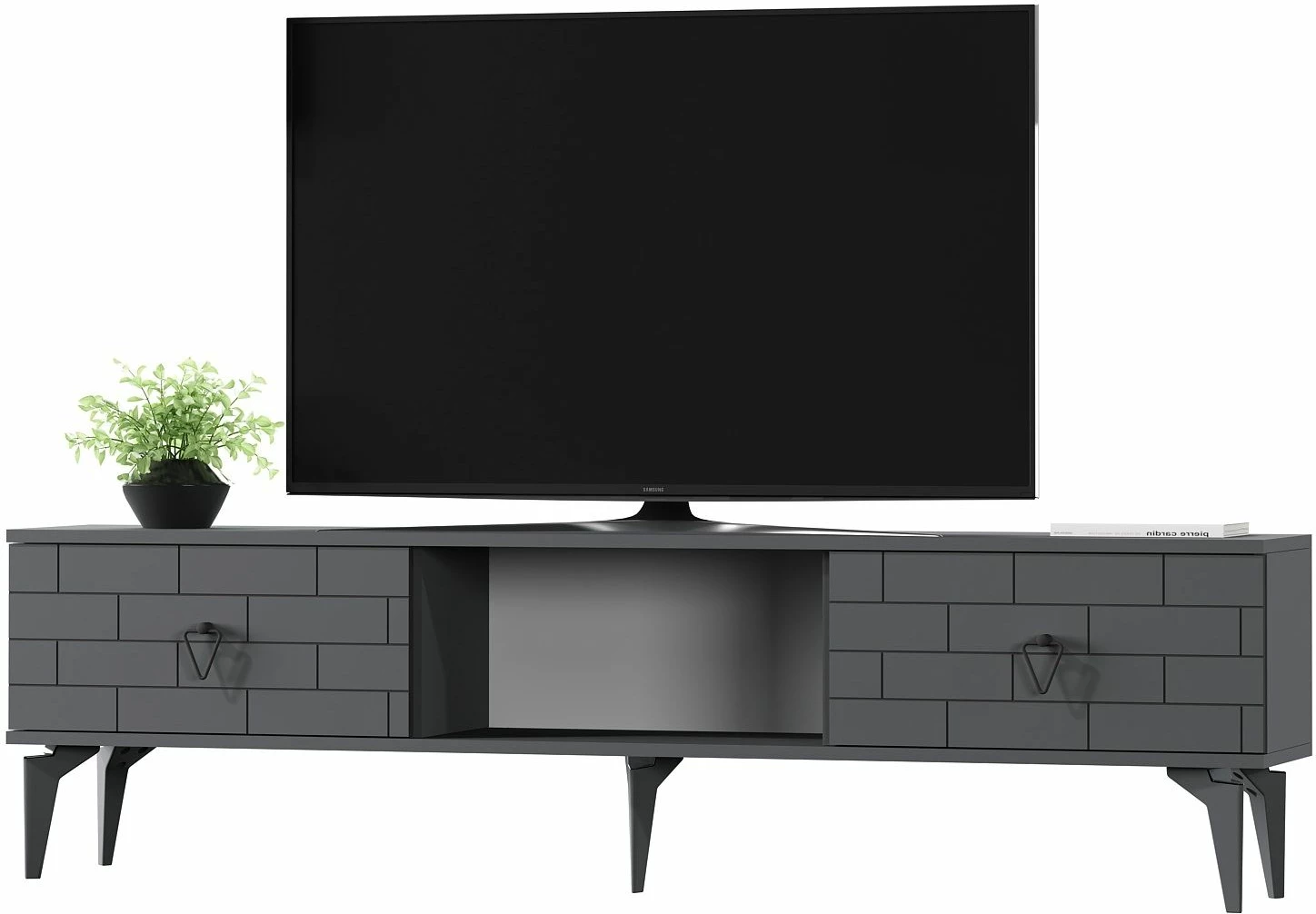 Komodë TV Skye Decor, ngjyrë antracit, Varna