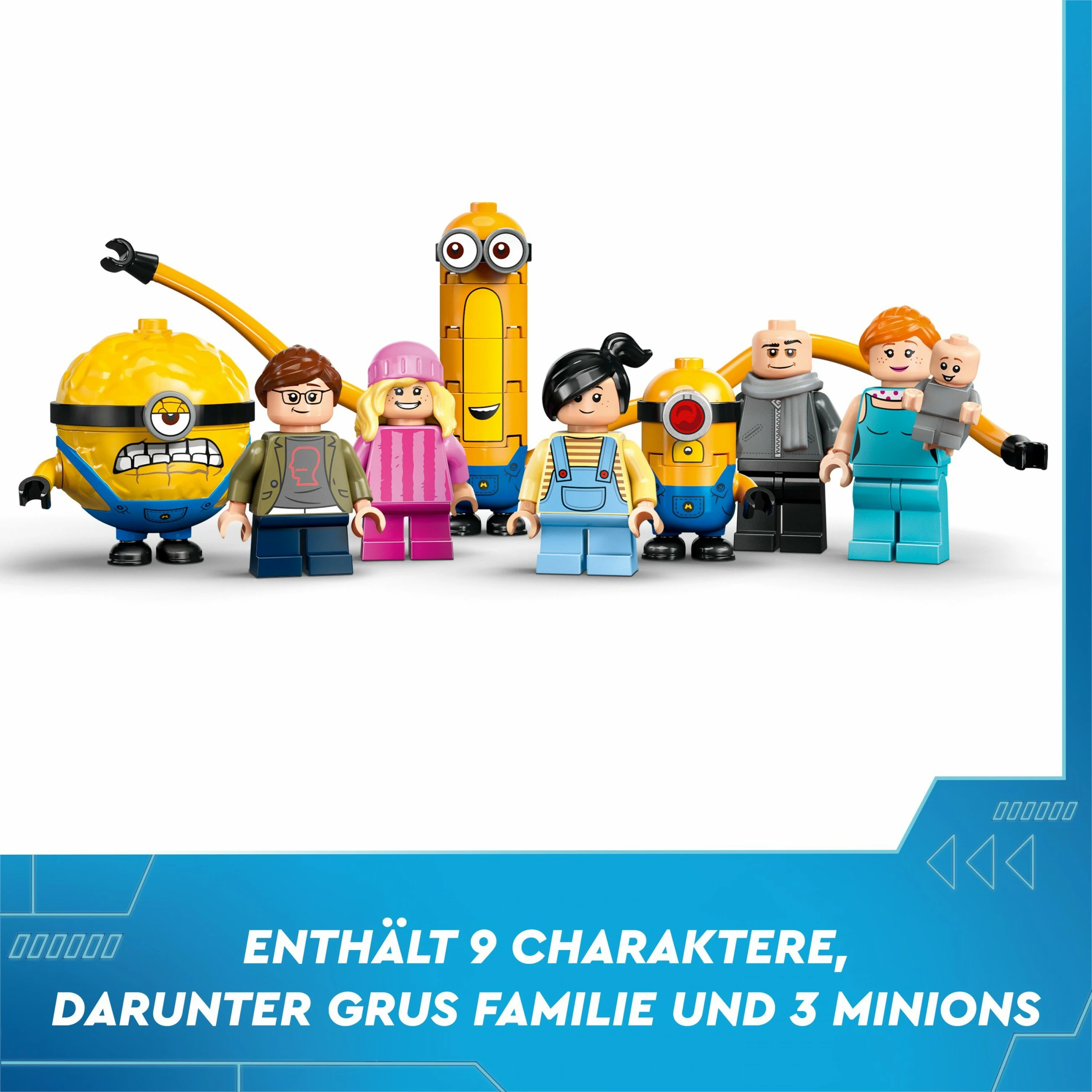 Set ndërtimi LEGO Minions dhe Shtëpia e Familjes së Gru-së, 868 pjesë, 1.31 kg