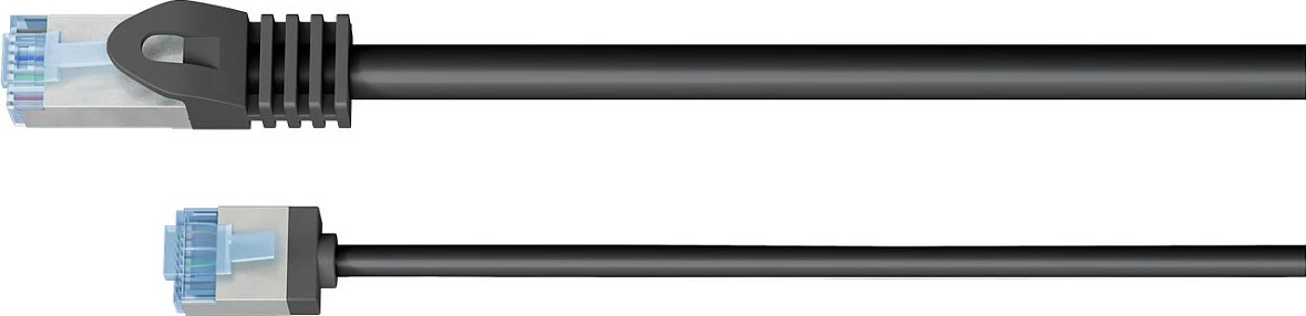 Kabllo rrjeti Goobay Cat.6a Ultraflexible Slim U/FTP, 1m, e zezë