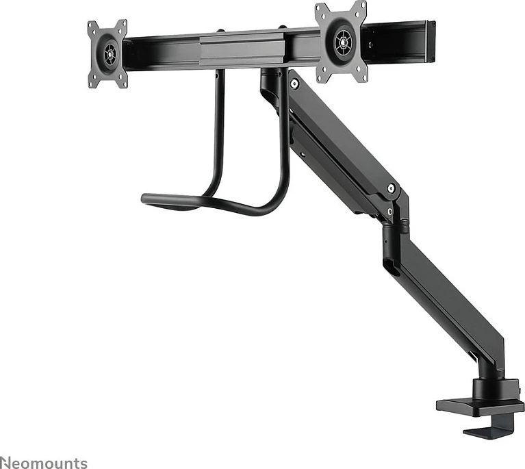 Krah monitori Neomounts NM-D775DXBLACK, për 2 ekrane, 32 inç, kapëse/gromet, i zi