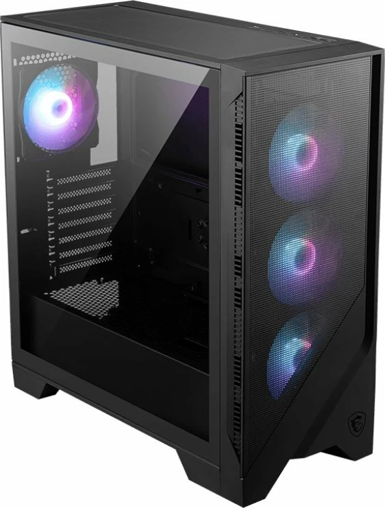 Kasë MSI MAG Forge 321R Airflow ARGB Midi Tower, ATX/mATX/Mini-ITX, USB-C, xham i temperuar, e zezë